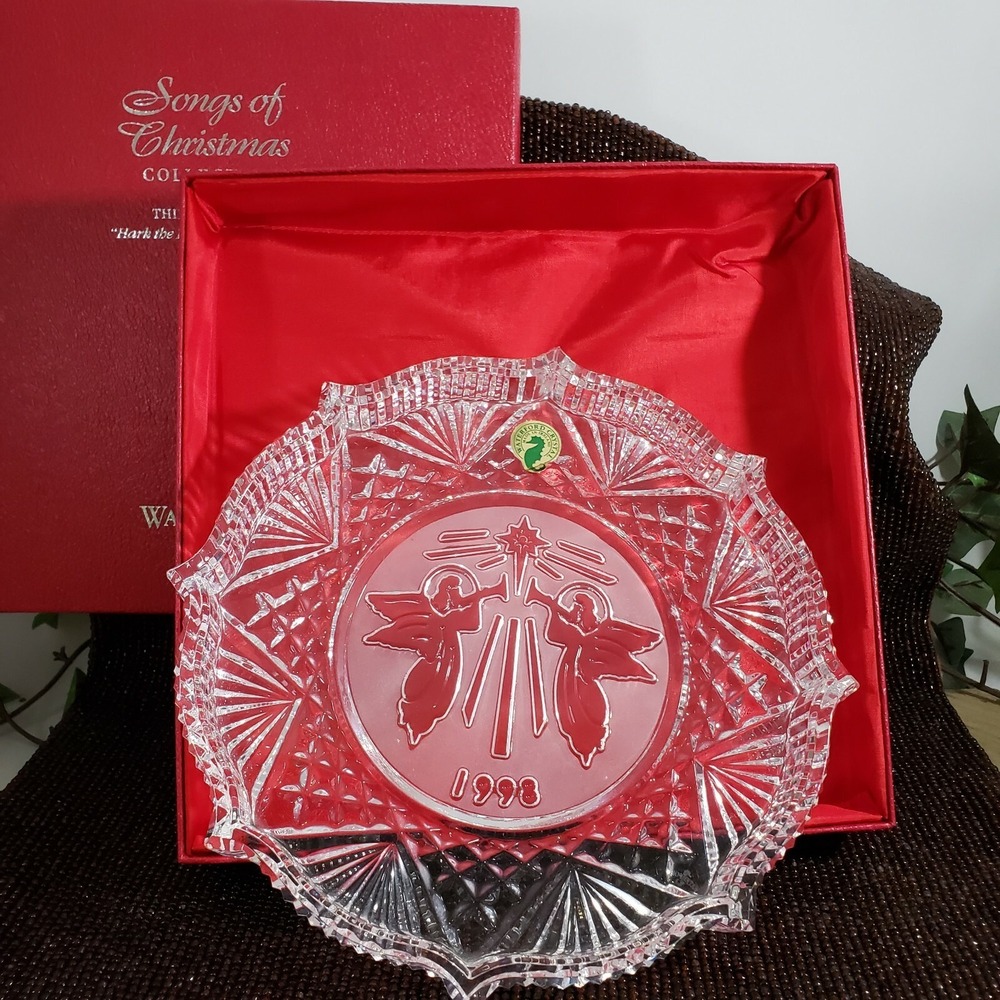 WATERFORD‎ CRYSTAL Songs of Christmas Hark The Herald Angels Sing Plate NiB